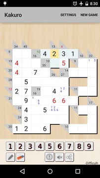 Kakuro - 數(shù)字填字游戲游戲截圖2