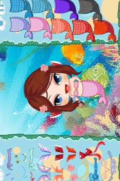 可愛的美人魚公主裝扮游戲截圖2