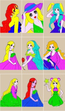 女孩上色游戲截圖2