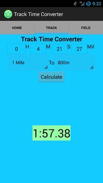 Track and Field Time Converter游戲截圖4
