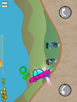 Kids Cars Running Over Zombies游戲截圖3