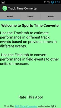 Track and Field Time Converter游戲截圖3
