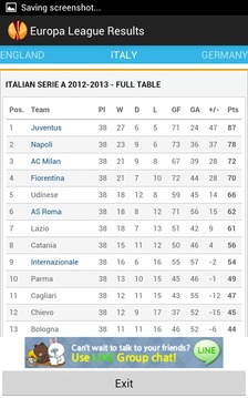 Europa League Results游戲截圖2