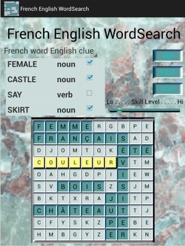 French English WordSearch游戲截圖1