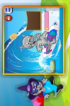 Pet Caring Surfer Cat游戲截圖2