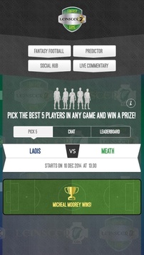 Leinster GAA Fantasy Game游戲截圖4