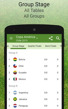 Copa América 2015 Schedule游戲截圖2