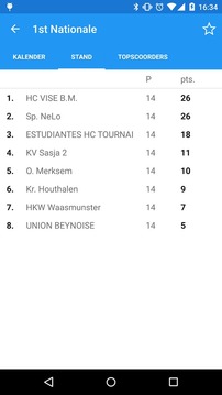 Handbal Kalender Vlaanderen游戲截圖2