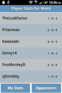 Player Stats for Word Free游戲截圖1
