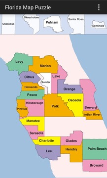 Florida Map Puzzle游戲截圖1