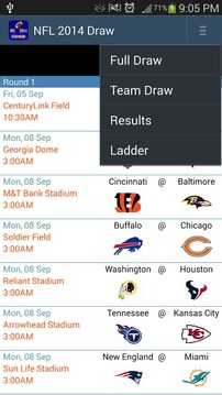 NFL 2014 Schedule游戲截圖1