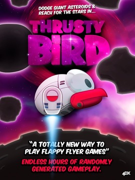 Thrusty Bird Endless Asteroids游戲截圖2
