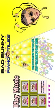 Bad Bunny Piano Tiles - Pro游戲截圖1
