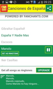 Espa?a - Canciones del Mundial游戲截圖1