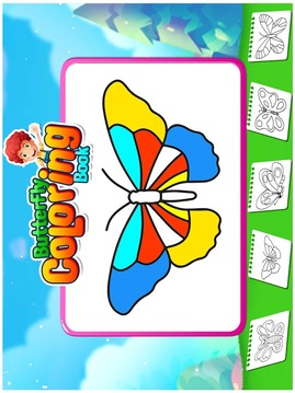 Butterfly Coloring Book - Coloring Book For Kids游戲截圖2