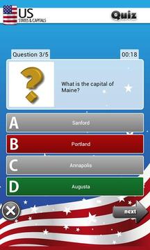 US States and Capitals Quiz游戏截图3