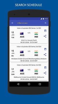 Cricket Schedule游戏截图5