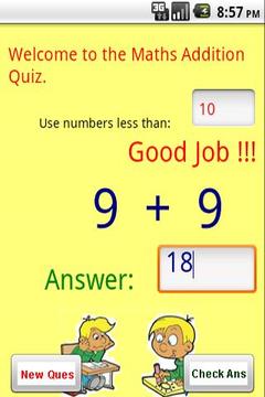 Maths - Addition Quiz游戲截圖2