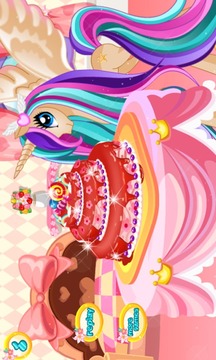 Pony Princess Cake Decoration游戲截圖2