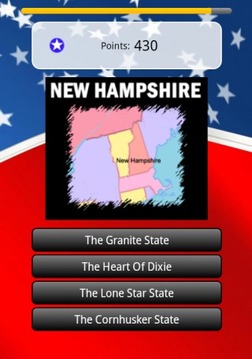 US State Nicknames Free游戲截圖2