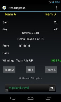 Golf Betting Press Repress游戲截圖1