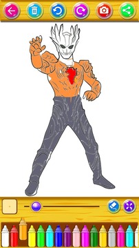 Colouring book for Ultraman : galaxy battle游戲截圖4