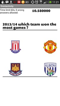 Football Stats Quiz - EPL游戲截圖2