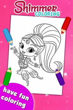 Shimmer Magic Coloring Game游戲截圖3