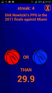 Higher or Lower: Basketball游戲截圖2