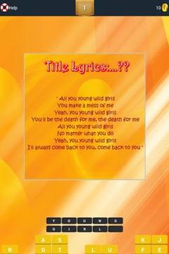 Guess Lyrics: Bruno Mars游戲截圖2