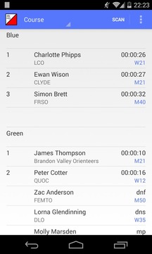 dib HQ Orienteering Results游戲截圖1