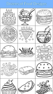 食物著色頁 - 庫克書游戲截圖4