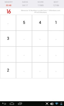16 Numbers游戲截圖3