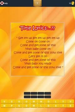 Guess Lyrics: Usher游戲截圖3