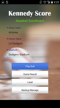 Kennedy Score - Baseball Score游戲截圖1