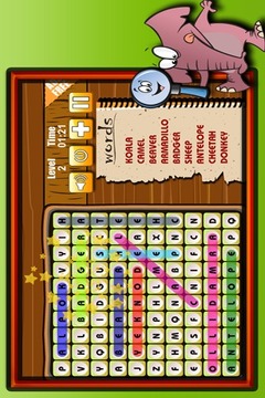 Word Search : Animals游戲截圖5