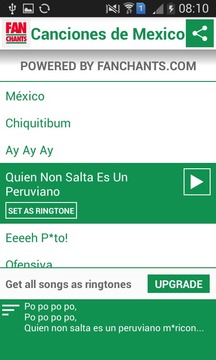 Mexico - Canciones del Mundial游戲截圖4