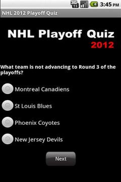 NHL Playoff Quiz 2012游戲截圖2