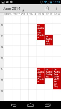Formula 2014 Race Calendar游戲截圖4