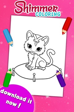 Shimmer Magic Coloring Game游戲截圖1