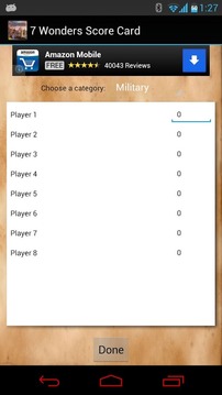 7 Wonders Score Card游戲截圖3