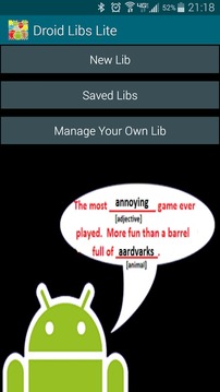 Droid Libs Lite游戲截圖1