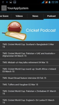 Bazinga Live Cricket Scores游戏截图5