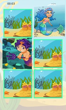 Little Mermaid Memory Puzzle游戲截圖1