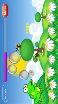 Bubbles frog and bees for kids游戲截圖1