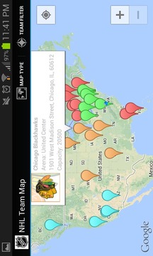 NHL Team Map游戲截圖2