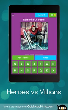 Heroes vs Villains - Trivia Game游戲截圖5