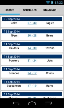 NFL Scores & Schedules游戲截圖1