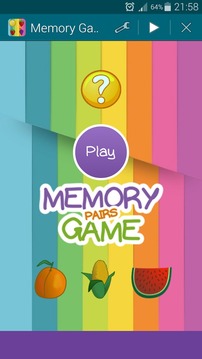 Foods, Memory Game (Pairs)游戲截圖1