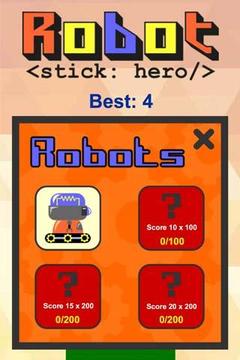 Robot Stick Hero Free游戏截图3